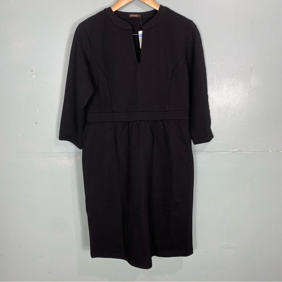 J McLaughlin Beya Sheath Dress‎ Knee Length Career Work Sz L Stretch - Picture 1 of 4